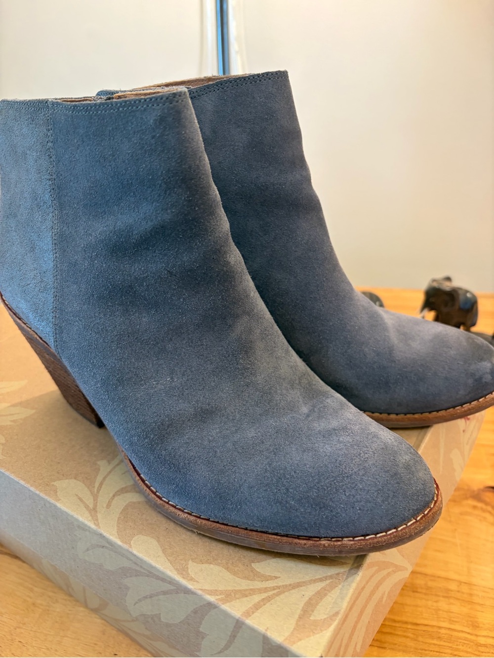 Suede Denim Blue Women’s “Stilton” Ankle Boot